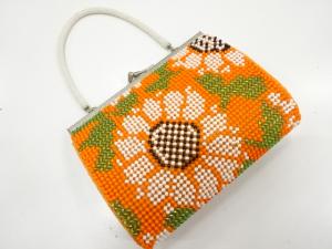 アンティーク　ビーズ　ハンドバッグ